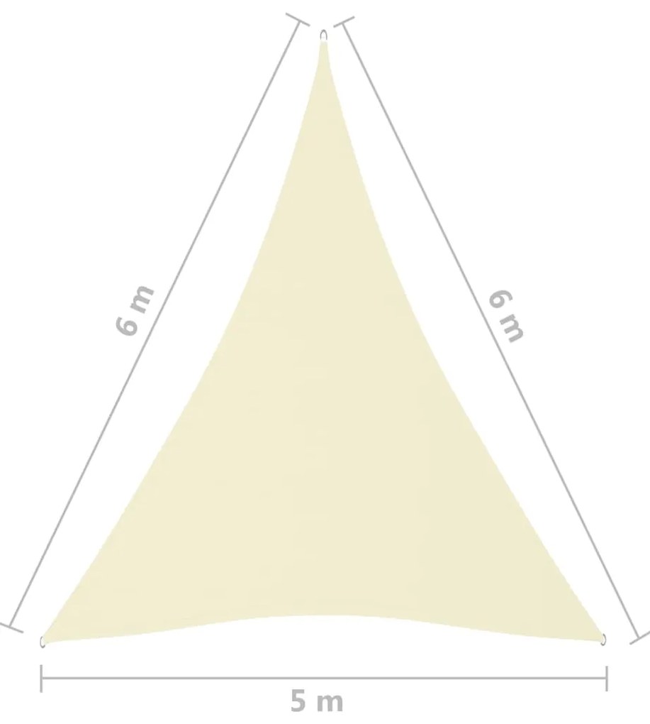ΠΑΝΙ ΣΚΙΑΣΗΣ ΤΡΙΓΩΝΟ ΚΡΕΜ 5 X 6 X 6 Μ. ΑΠΟ ΎΦΑΣΜΑ OXFORD 135236