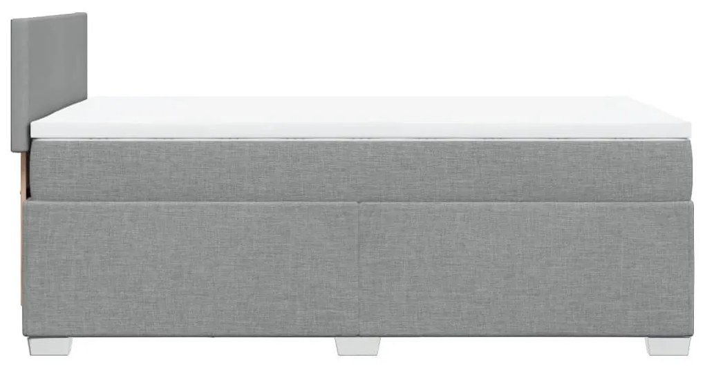 ΚΡΕΒΑΤΙ BOXSPRING ΜΕ ΣΤΡΩΜΑ ΑΝΟΙΧΤΟ ΓΚΡΙ 90X200 ΕΚ. ΥΦΑΣΜΑΤΙΝΟ 3288064