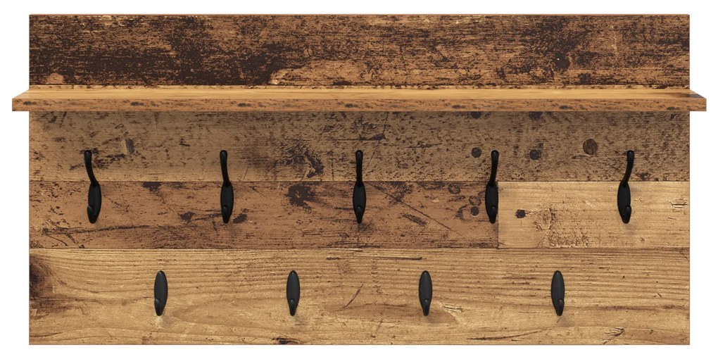 vidaXL Τοίχου Κρεμάστρα Παλαιό ξύλο 80 x 40 x 12 cm Επεξεργασμένο ξύλο