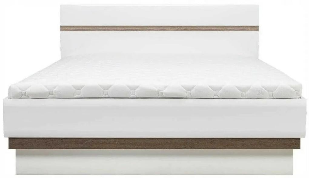 Κρεβάτι Orlando E118, Διπλό, Άσπρο, 160x200, Πλαστικοποιημένη μοριοσανίδα, 166x206x94cm | Epipla1.gr