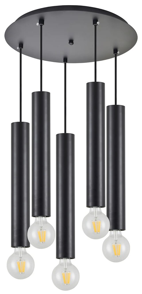 SE21-BL-5-5BL ADEPT TUBE BLACK Black Pendant+