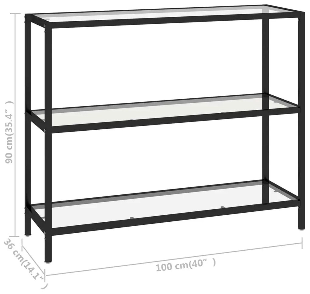 Ράφι Διαφανές 100 x 36 x 90 εκ. από Ψημένο Γυαλί - Διαφανές