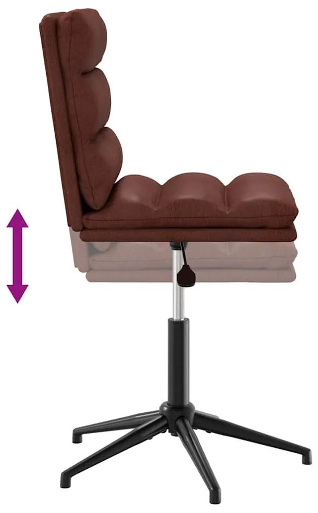Καρέκλα τραπεζαρίας Shiny Brown Faux Leather