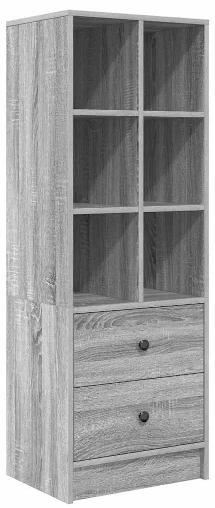 vidaXL Highboard με συρτάρι Γκρίζο Σονομα 45,5 x 34 x 127 εκ