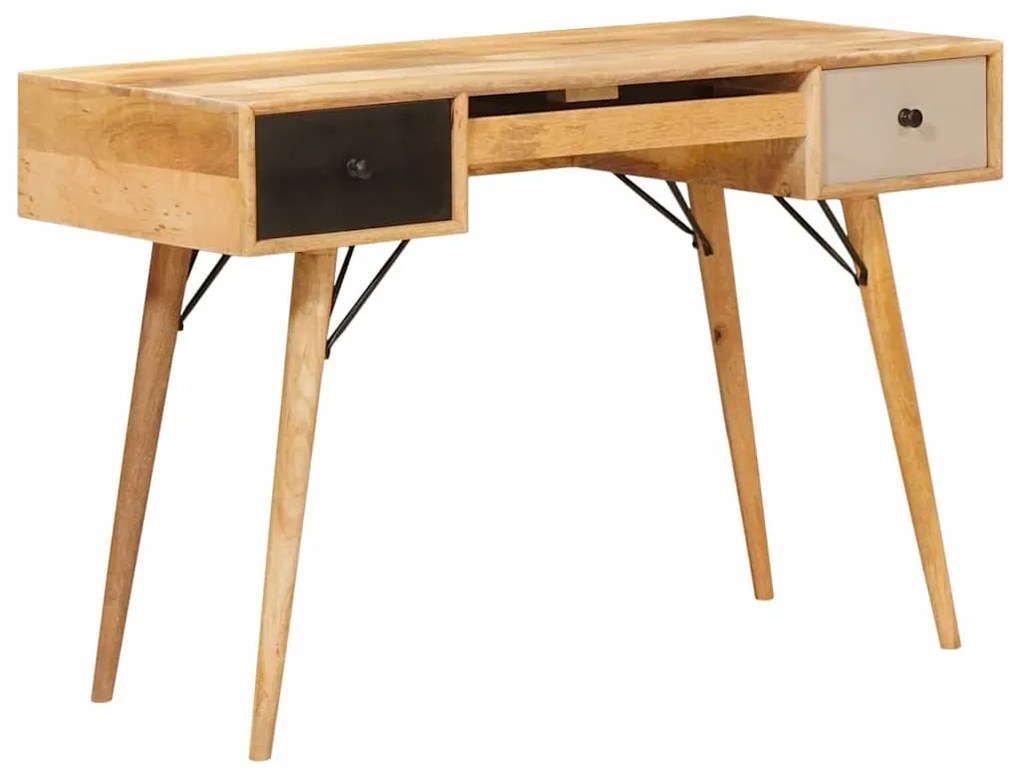 vidaXL Γραφείο γραφής Καφέ 110 x 55 x 76 cm Στερεό ξύλο μάνγκο