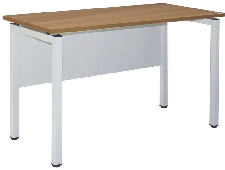 UNIT Γραφείο Μέταλλο Βαφή Άσπρο, Melamine Απόχρωση Sonoma