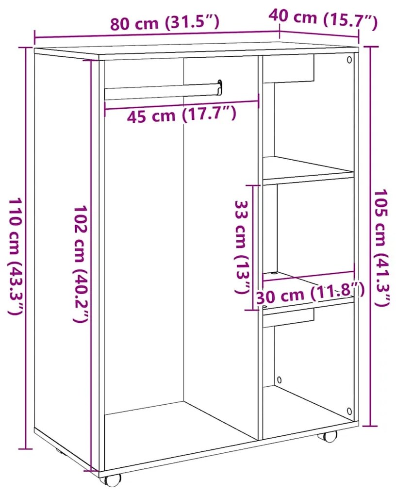 ΝΤΟΥΛΑΠΑ ΤΕΧΝΙΤΗΣ ΔΡΥΣ 80X40X110 ΕΚ ΕΠΕΞΕΡΓΑΣΜΕΝΟ ΞΥΛΟ 856669