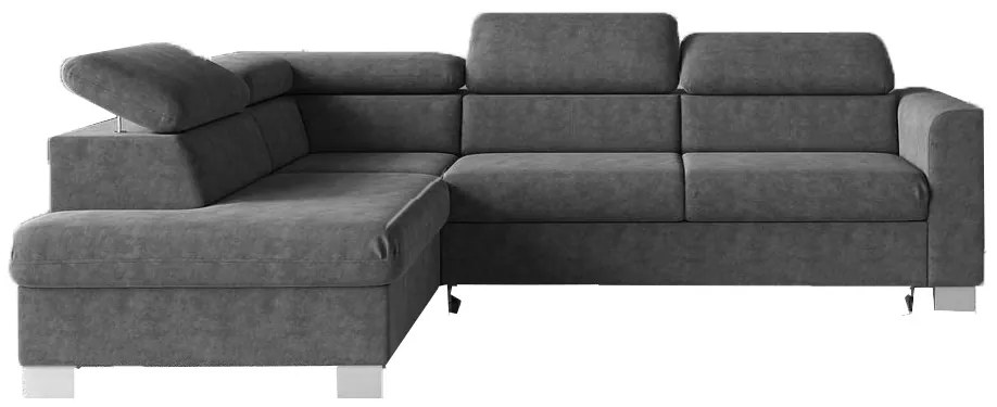 Γωνιακός καναπές κρεβάτι Felin με αποθηκευτικό χώρο, σκούρο γκρι 255x191x83cm Δεξιά γωνία – BEL-TED-035