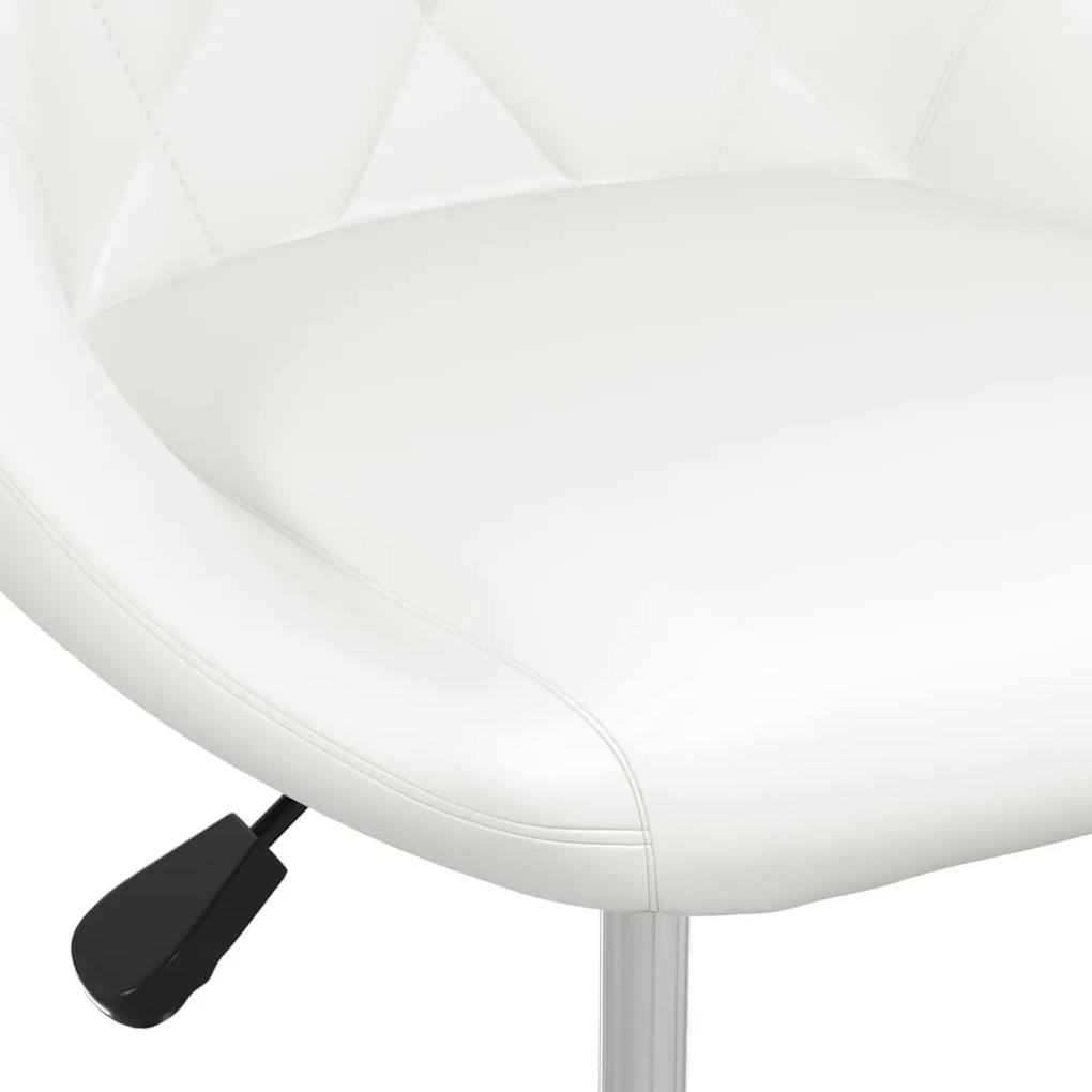 vidaXL Καρέκλα Τραπεζαρίας Λευκή από Συνθετικό Δέρμα