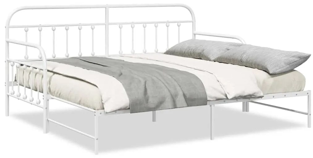 vidaXL Σκελετός κρεβατιού ημέρας Λευκό 100 x 190 cm