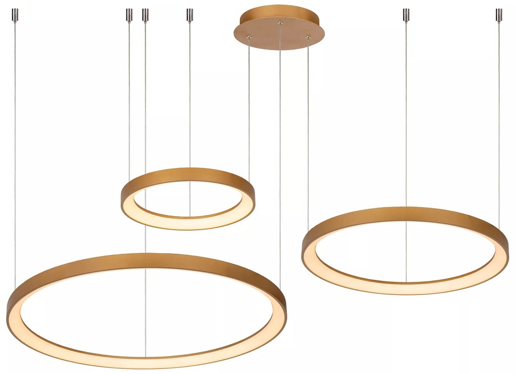 Φωτιστικό Κρεμαστό Lucide 46403-99-02 VIDAL Χρυσό Χρώμα (Gold Coloured)|Λευκό (White) 2700 K