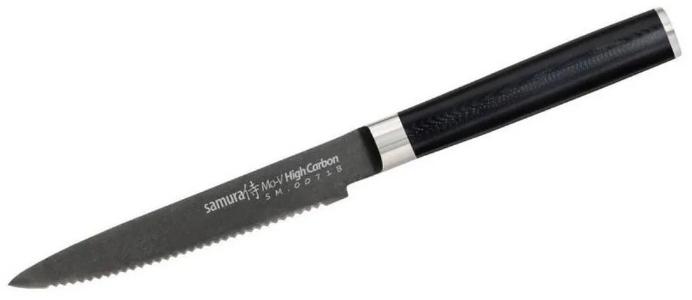 Μαχαίρι Ντομάτας MO-V Stonewash SM-0071B 12cm Black Samura Stainless Steel