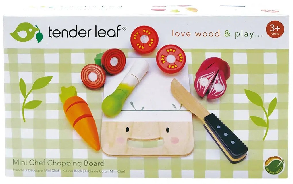 Λαχανικά με μαχαίρι &amp; Ξύλο Κοπής  Tender Leaf