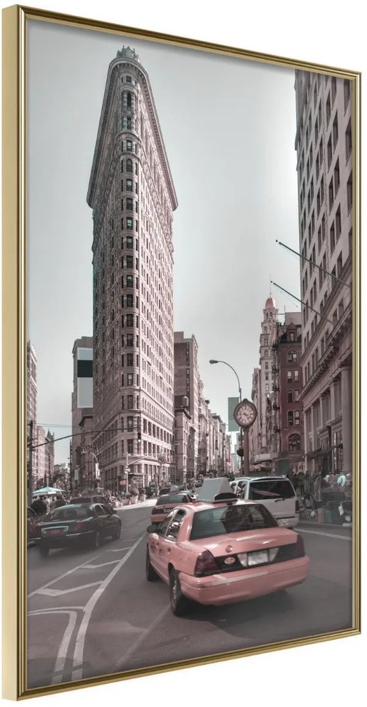 Αφίσα - Flatiron Building - 30x45 - Χρυσό - Χωρίς πασπαρτού