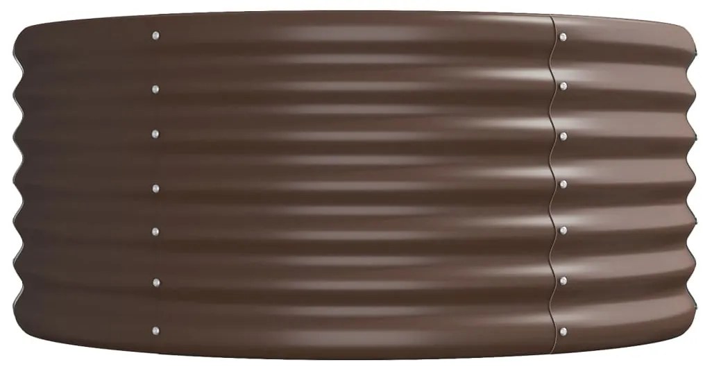vidaXL Ζαρντινιέρα Καφέ 368x80x36 εκ. Ατσάλι με Ηλεκτρ. Βαφή Πούδρας