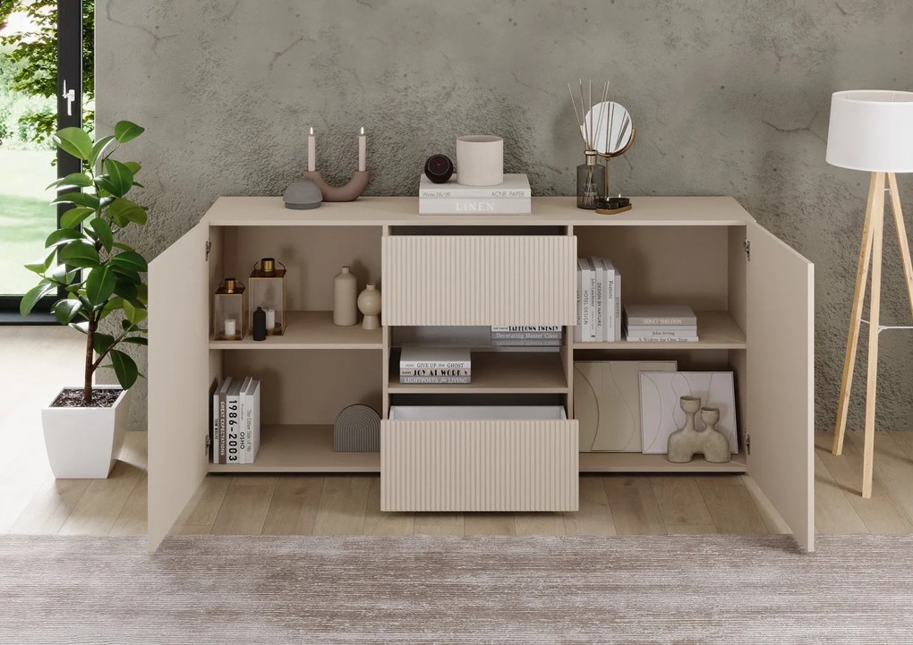 Έπιπλο Τηλεόρασης Ανθρακί Οξειδωμένο 121x43x57