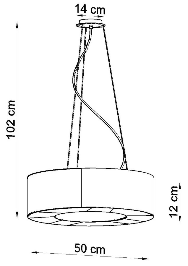 Sollux Κρεμαστό φωτιστικό Saturno 5,λευκό,5xE27/60w