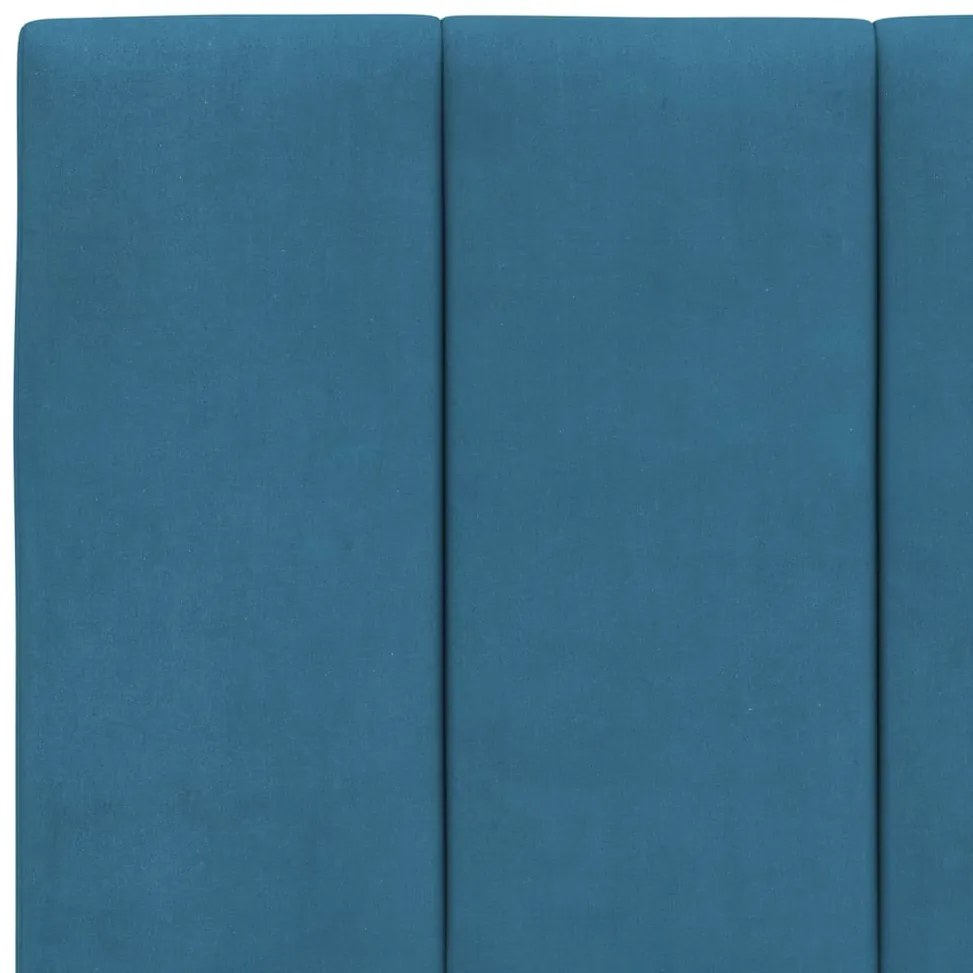 vidaXL Κρεβάτι με Στρώμα Hanko Μπλε 200x200 εκ. Βελούδινο