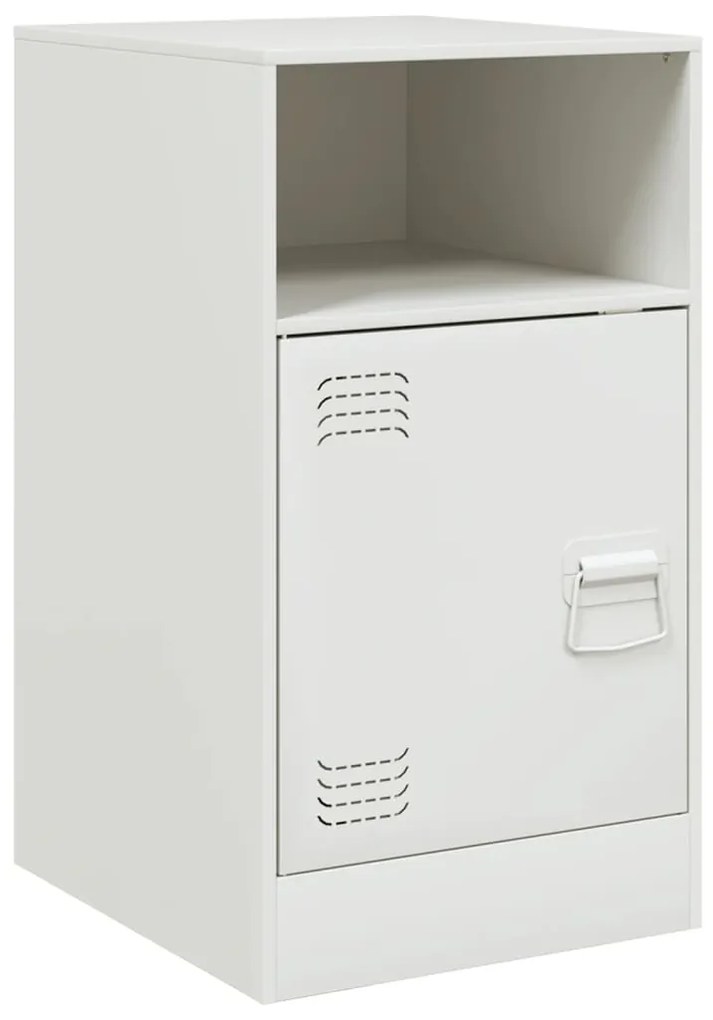 vidaXL Κομοδίνα 2 τεμ. Λευκό 34,5x39x62 εκ. από Χάλυβα