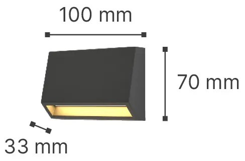 Φωτιστικό τοίχου Blue LED 3W 3CCT Outdoor Wall Lamp Anthracite D10cmx7cm (80202140) - 80202140 - 1.5W - 20W - 80202140