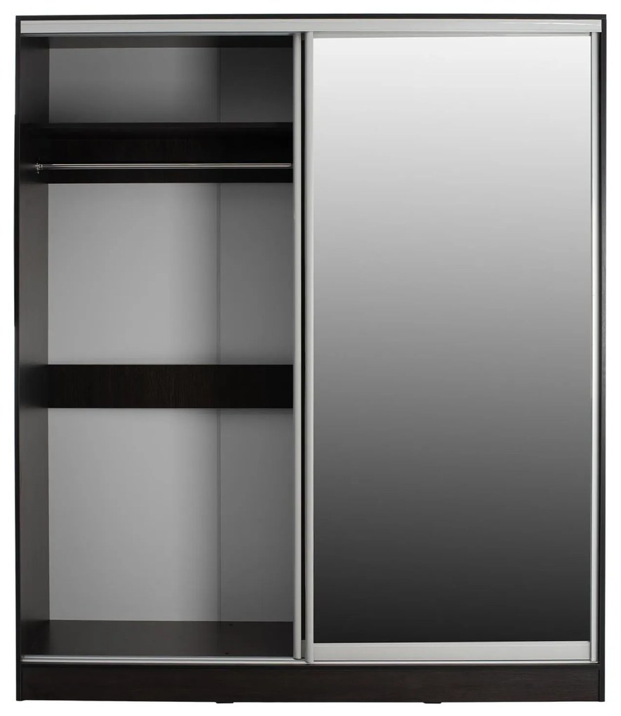 Ντουλάπα Συρόμενη ADLER Δίφυλλη με Καθρέπτη Wenge 160x60x210Υεκ. 160x60x210 εκ.