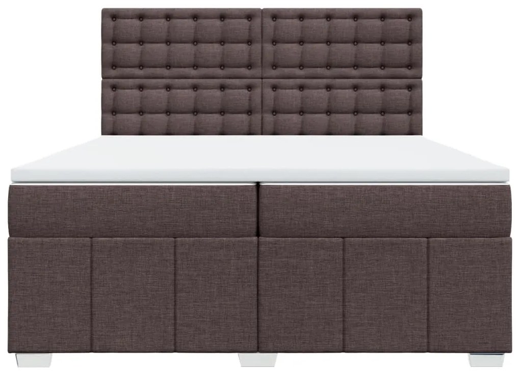 ΚΡΕΒΑΤΙ BOXSPRING ΜΕ ΣΤΡΩΜΑ ΣΚΟΥΡΟ ΚΑΦΕ 200X200 ΕΚ. ΥΦΑΣΜΑΤΙΝΟ 3294092