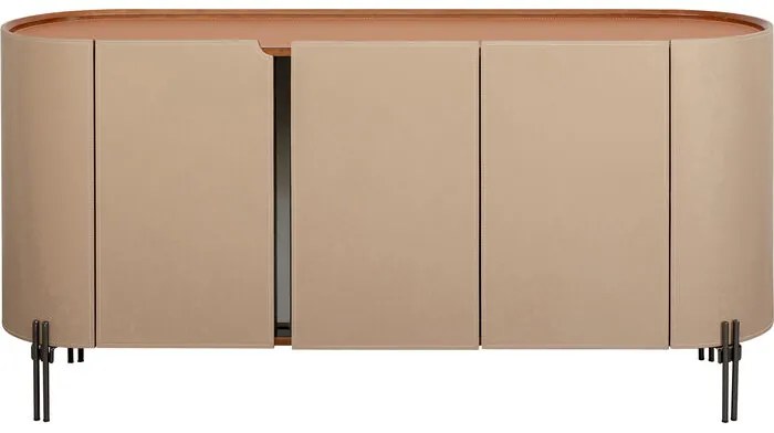 Μπουφές Tango  Δερματίνη Μπεζ 150x40x75 εκ. - Μπεζ