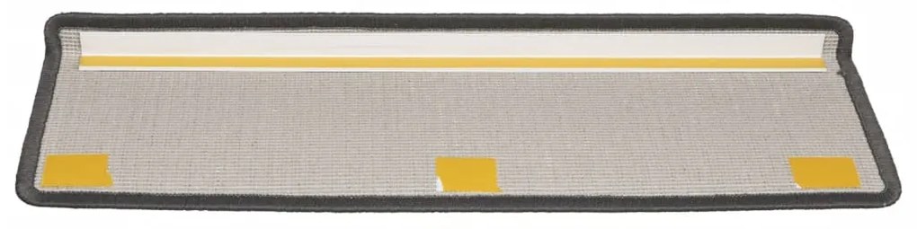 vidaXL Πατάκια Σκαλοπάτια 15 τεμ. Σκούρο Γκρι 65x21x4 εκ. με Ορθογώνια Άκρη