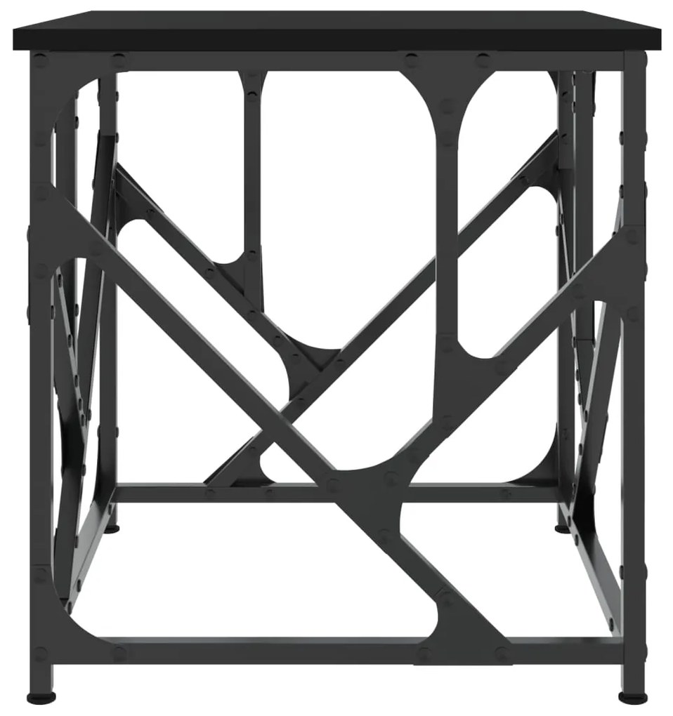 vidaXL Τραπεζάκι Σαλονιού Μαύρο 45x45x47,5 εκ. από Επεξεργασμένο Ξύλο