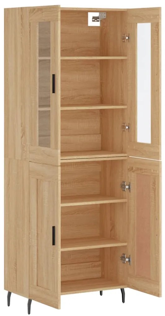 vidaXL Ντουλάπι Sonoma δρυς 69,5 x 34 x 180 εκ. από Επεξεργασμένο Ξύλο