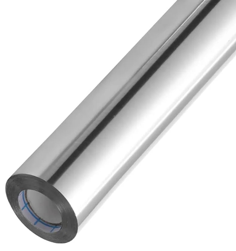 vidaXL Αυτοκόλλητο Επίπλου Άλλο Ασημί 90 x 500 cm PET