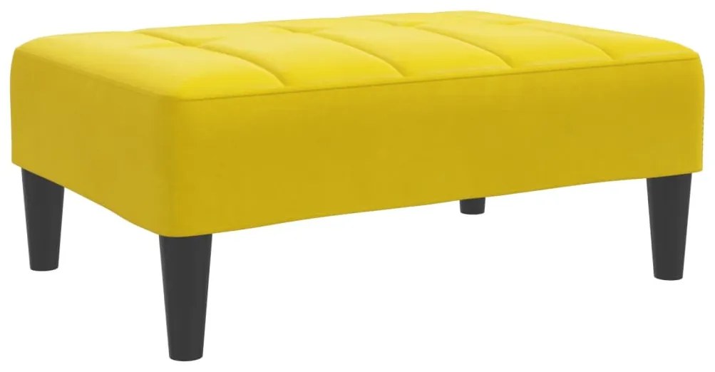 vidaXL Σκαμπό/Υποπόδιο Κίτρινο 77x55x31 εκ. Βελούδινο