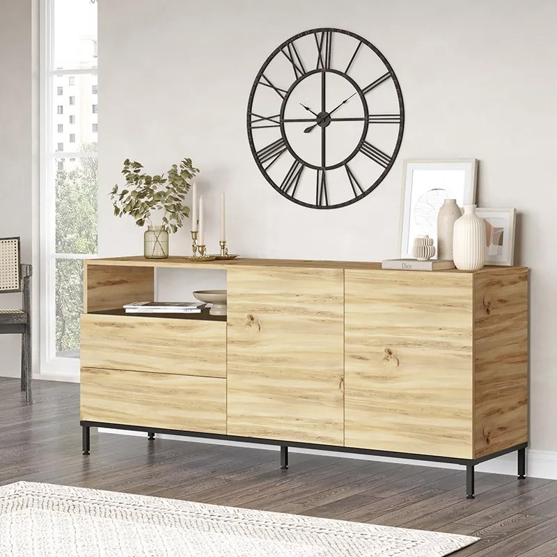 Μπουφές Evaluate pakoworld sonoma-wenge 170x46.5x75.5εκ (1 τεμάχια)
