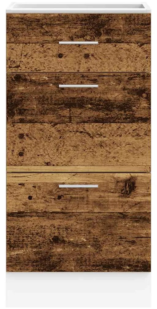 vidaXL Κάτω ντουλάπι Lyon Παλιό ξύλο 40x46x81,5 cm Κατασκευασμένο ξύλο
