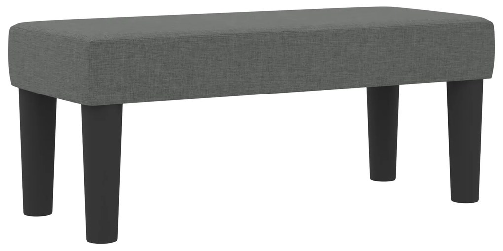 vidaXL Κρεβάτι με Ελατήριο & Στρώμα Σκούρο Γκρι 90x200 εκ