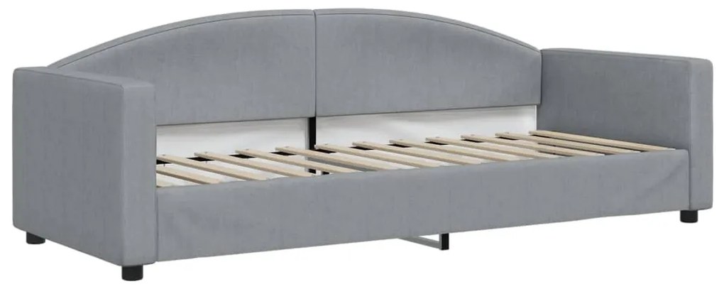 vidaXL Καναπές Κρεβάτι με Στρώμα Ανοιχτό Γκρι 80 x 200 εκ. Υφασμάτινο