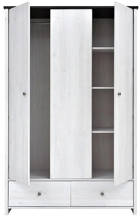Ντουλάπα Boston S119, Sibu πεύκο, 200x129x56cm, Πόρτες ντουλάπας: Με μεντεσέδες