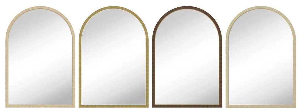 Τοίχο καθρέφτη Home ESPRIT Μπεζ Φυσικό Scandi 60 x 2 x 90 cm (4 Μονάδες)
