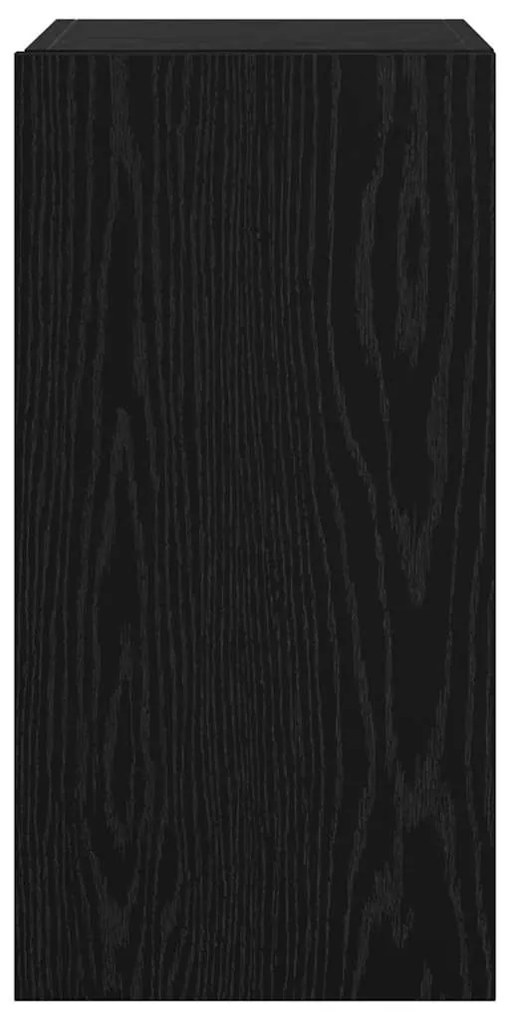 vidaXL Τηλεοπτική Κάβα Τοίχου 2 pcs Μαύρη Οξυά 30,5 x 30 x 60 εκ.