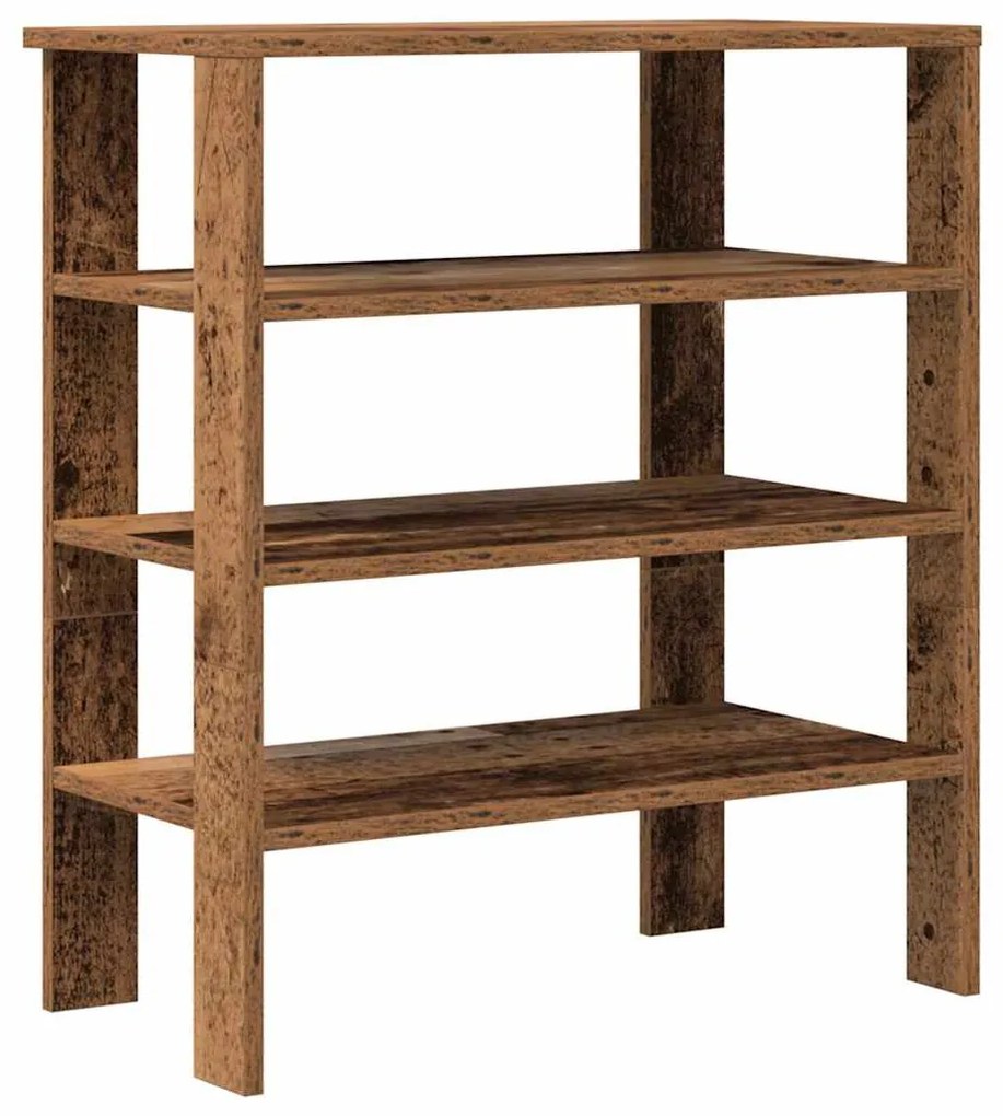 Ράφι παπουτσιών Παλιό ξύλο 61x32x70 cm Κατασκευασμένο ξύλο - Καφέ
