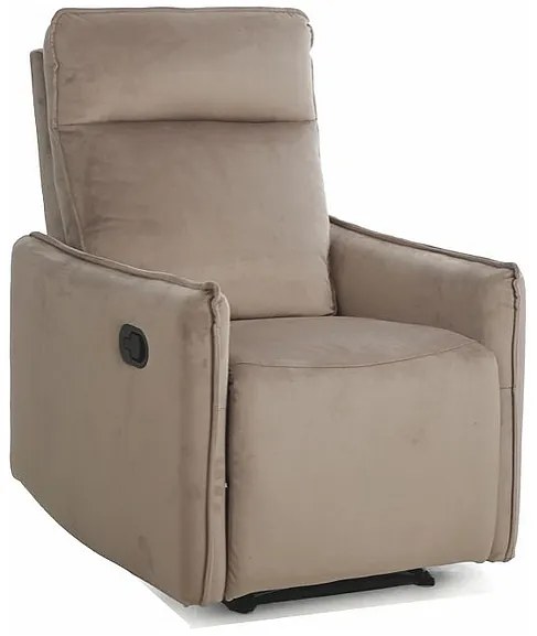 FOTEL ROZKŁADANY TRAVIS 1 VELVET CIEMNY BEŻ BLUVEL 40 DIOMMI-80-3393