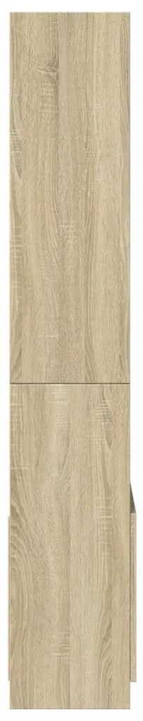 Ντουλάπι Sonoma Δρυς 63x33x180 εκ. από Επεξεργασμένο Ξύλο - Καφέ
