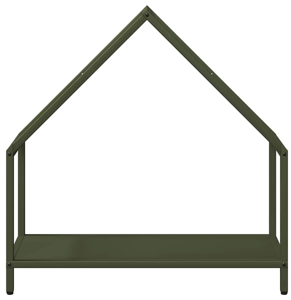 vidaXL Ράφι για καυσόξυλα Ελαιοπράσινο 60x25x60cm Ατσάλι ψυχρής έλασης