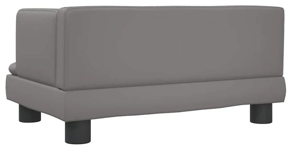 vidaXL Κρεβάτι Σκύλου Γκρι 60 x 40 x 30 εκ. από Συνθετικό Δέρμα