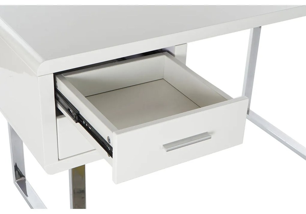 Γραφείο DKD Home Decor Λευκό Ασημί Μέταλλο Ξύλο MDF 120 x 55 x 76 cm