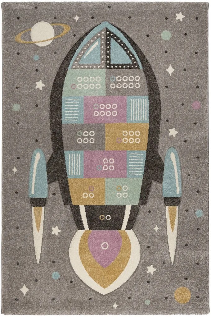 Χαλί Yolo 64184 295 Grey-Multi Βιοκαρπέτ 200X290cm