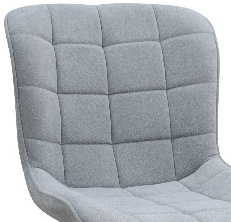 Καρέκλα τραπεζαρίας Chiara Megapap γκρι ύφασμα - μεταλλικό μαύρο πόδι 48x58x81εκ.