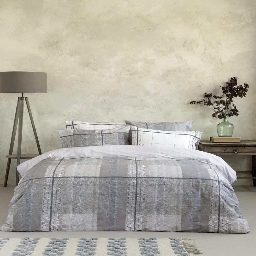 Παπλωματοθήκη Serene (Σετ 3τμχ) Grey Nima Υπέρδιπλο 220x240cm 100% Βαμβάκι