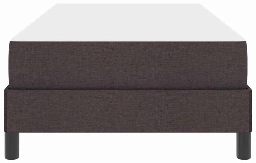 vidaXL Κρεβάτι με ελατήρια με στρώμα Σκούρο Καφέ 80 x 200 cm ύφασμα