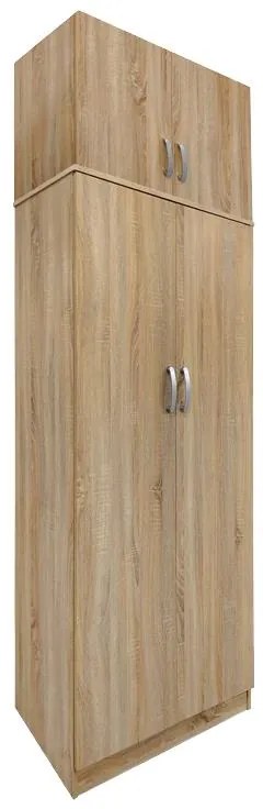 Ντουλάπα Lego δίφυλλη και πατάρι σε oak απόχρωση 80x42x240εκ 80x42x240 εκ.